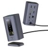 HUB 11in1 dokstacija USB-C USB-A HDMI RJ45 miniligzda 3,5 mm - pelēka