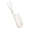 Powerbank 10000mAh 45W FC21 Qpow 3 Ultra ar displeju USB-C iPhone Lightning kabelis - titāna