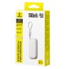 Powerbank 10000mAh 45W FC21 Qpow 3 Ultra ar displeju USB-C iPhone Lightning kabelis - titāna