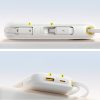 Powerbank 10000mAh 45W FC31 Qpow 3 ar displeju USB-C iPhone Lightning kabeļi - balti