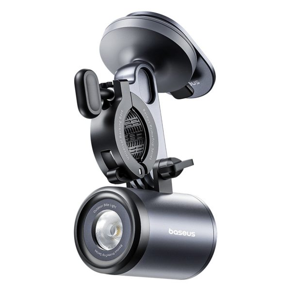1033561-1-uchwyt-rowerowy-na-smartfon-z-lampka-akumulatorowa-baseus-hurtownia-dropshipping.jpg Viedtālruņa velosipēda turētājs ar 2-in-1 uzlādējamu lukturi 3000mAh 660 lm IP68 LED - melns un pelēks