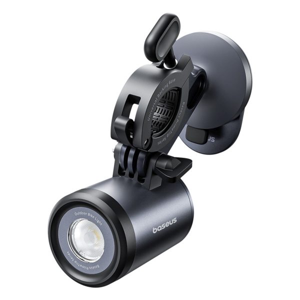 1033561-2-uchwyt-rowerowy-na-smartfon-z-lampka-akumulatorowa-baseus-hurtownia-dropshipping.jpg Viedtālruņa velosipēda turētājs ar 2-in-1 uzlādējamu lukturi 3000mAh 660 lm IP68 LED - melns un pelēks