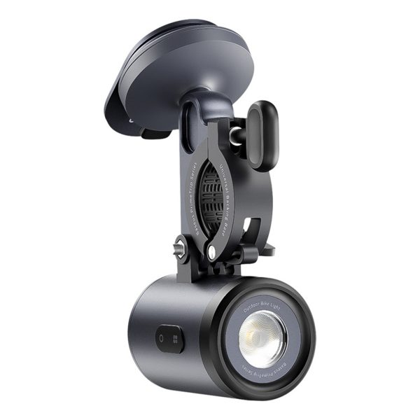 1033561-5-uchwyt-rowerowy-na-smartfon-z-lampka-akumulatorowa-baseus-hurtownia-dropshipping.jpg Viedtālruņa velosipēda turētājs ar 2-in-1 uzlādējamu lukturi 3000mAh 660 lm IP68 LED - melns un pelēks