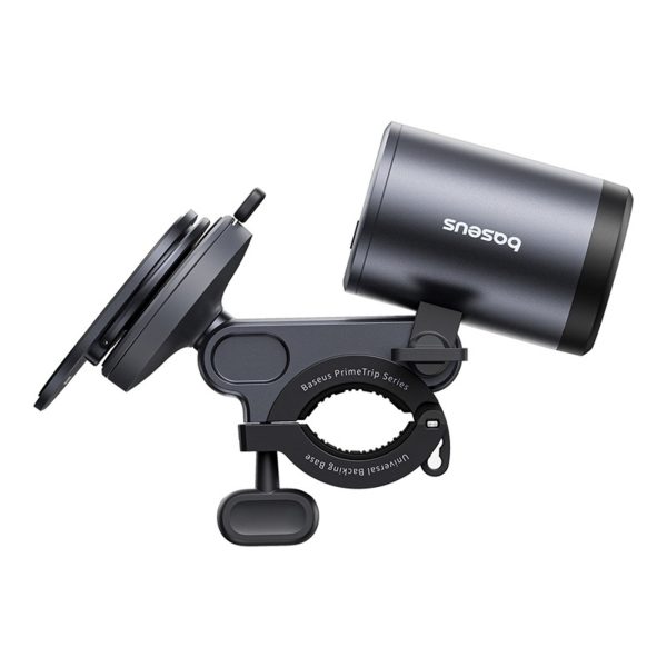 1033561-6-uchwyt-rowerowy-na-smartfon-z-lampka-akumulatorowa-baseus-hurtownia-dropshipping.jpg Viedtālruņa velosipēda turētājs ar 2-in-1 uzlādējamu lukturi 3000mAh 660 lm IP68 LED - melns un pelēks
