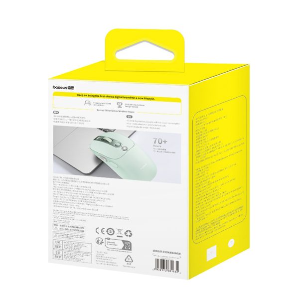 Bezvadu pele ar uzlādējamas baterijas indikatoru 4000DPI 800mAh 2.4GHz BT - zaļa