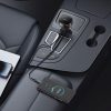 USB-A automašīnas lādētājs ar ievelkamu iPhone Lightning kabeli 55W - melns