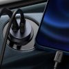 Automašīnas lādētājs ar USB-A USB-C pagarinātāja kabeli PPS 120W - gaiši pelēks