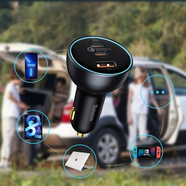 1033568-2-ladowarka-samochodowa-z-technologia-qualcomm-quick-baseus-hurtownia-dropshipping.jpg Qualcomm Quick Charge 5 USB-C USB-A 160W automašīnas lādētājs - pelēks