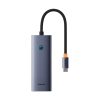 HUB 5-in-1 sadalītājs USB-C uz HDMI USB-A USB-C PD 4K - pelēks