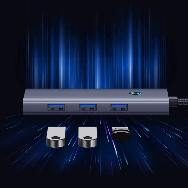 HUB 5-in-1 sadalītājs USB-C uz HDMI USB-A USB-C PD 4K - pelēks