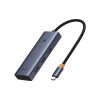 HUB 5-in-1 sadalītājs USB-C uz HDMI USB-A USB-C PD 4K - pelēks