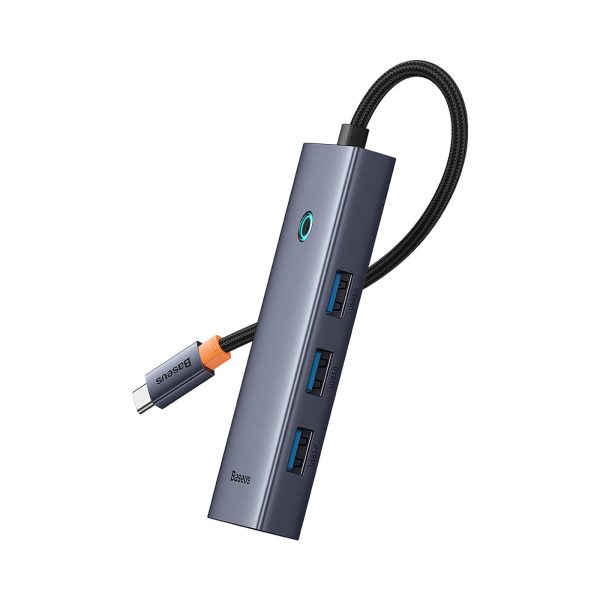 HUB 5-in-1 sadalītājs USB-C uz HDMI USB-A USB-C PD 4K - pelēks