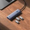 HUB 5-in-1 sadalītājs USB-C uz HDMI USB-A USB-C PD 4K - pelēks
