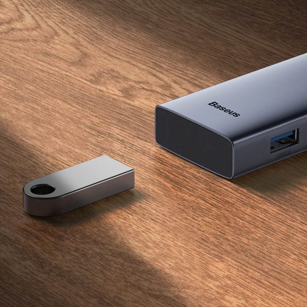 HUB 5-in-1 sadalītājs USB-C uz HDMI USB-A USB-C PD 4K - pelēks
