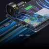 2-in-1 automašīnas lādētājs ar diviem USB-C kabeļiem, 33W - melns