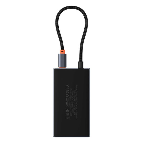 USB-C centrmezgla sadalītājs uz 4x USB-A - pelēks