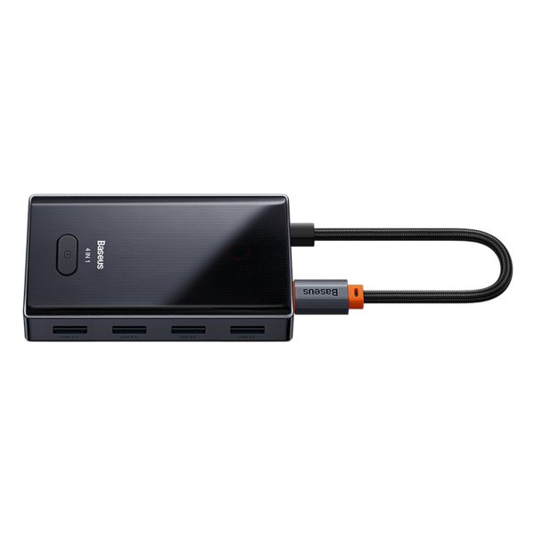 USB-C centrmezgla sadalītājs uz 4x USB-A - pelēks