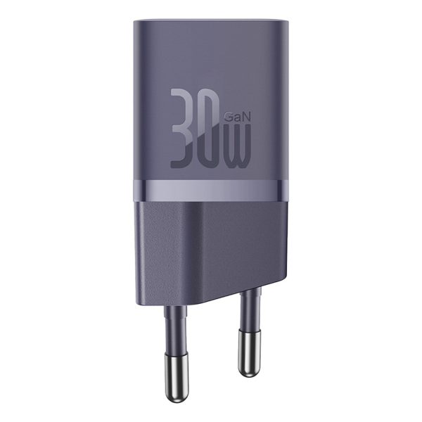 USB-C GaN5 30W sienas lādētājs ar 100W 1m USB-C kabeli - violets