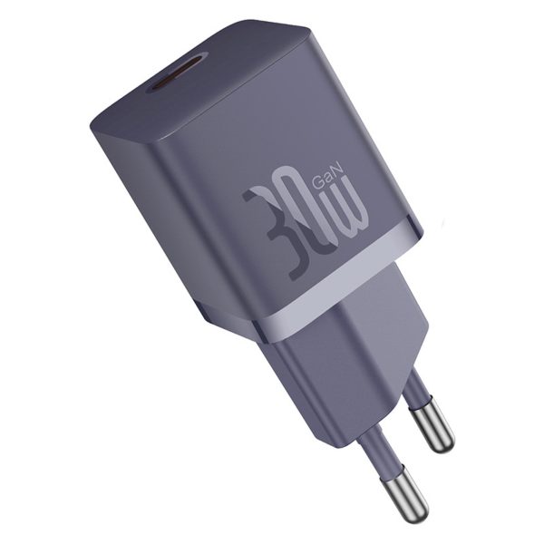 USB-C GaN5 30W sienas lādētājs ar 100W 1m USB-C kabeli - violets