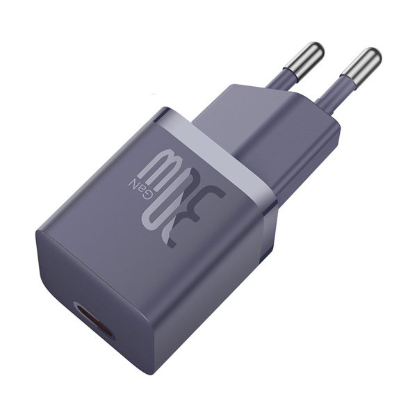 USB-C GaN5 30W sienas lādētājs ar 100W 1m USB-C kabeli - violets