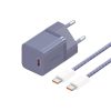 USB-C GaN5 30W sienas lādētājs ar 100W 1m USB-C kabeli - violets