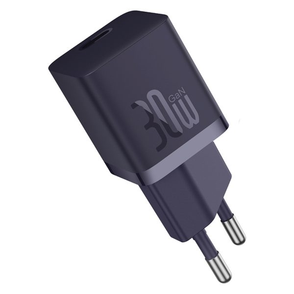 USB-C GaN5 30W ES sienas lādētājs - violets