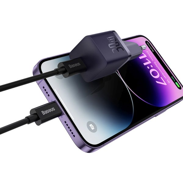 USB-C GaN5 30W ES sienas lādētājs - violets