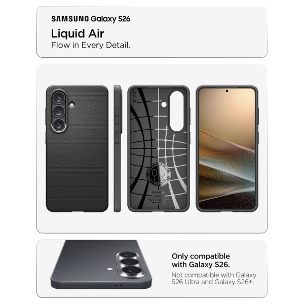 Samsung Galaxy S26 Liquid Air vāciņš - melns
