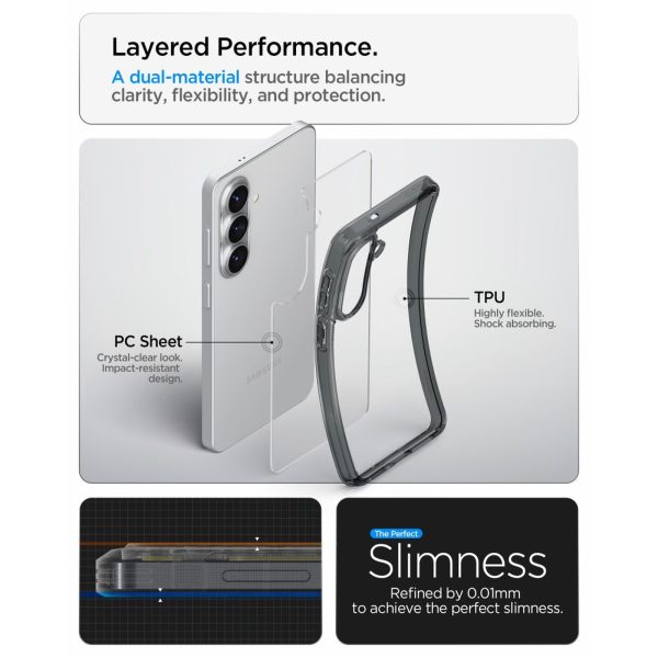 Samsung Galaxy S26 Ultra Hybrid maciņš - daļēji caurspīdīgs