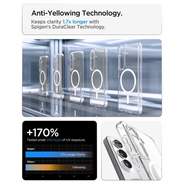 Samsung Galaxy S26 Ultra Hybrid MagSafe vāciņš - caurspīdīgs un balts