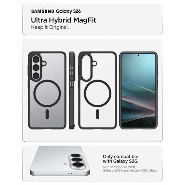 Samsung Galaxy S26 Ultra Hybrid MagSafe vāciņš - caurspīdīgs, melns