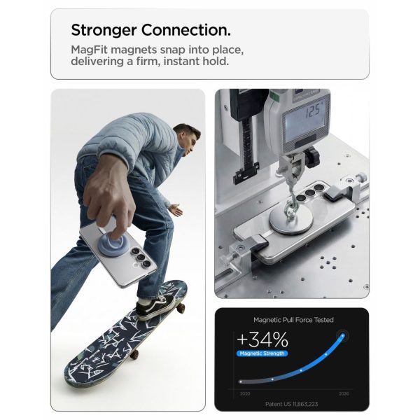Samsung Galaxy S26+ Ultra Hybrid Mag MagSafe vāciņš - caurspīdīgs un balts