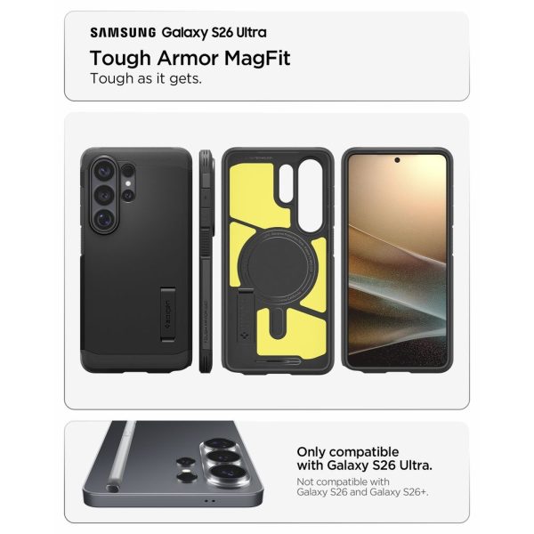 Samsung Galaxy S26 īpaši izturīgs Armor MagSafe vāciņš - melns