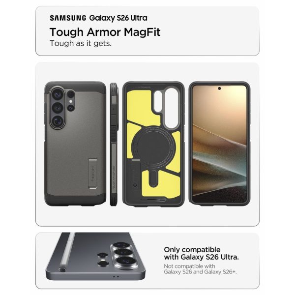 Samsung Galaxy S26 īpaši izturīgs Armor MagSafe vāciņš - pelēks