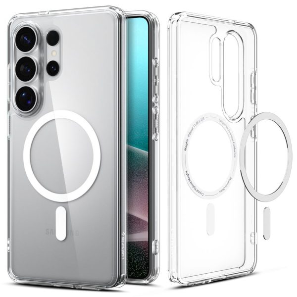 Samsung Galaxy S26 Ultra Ultra Hybrid Mag MagSafe vāciņš - caurspīdīgs un balts