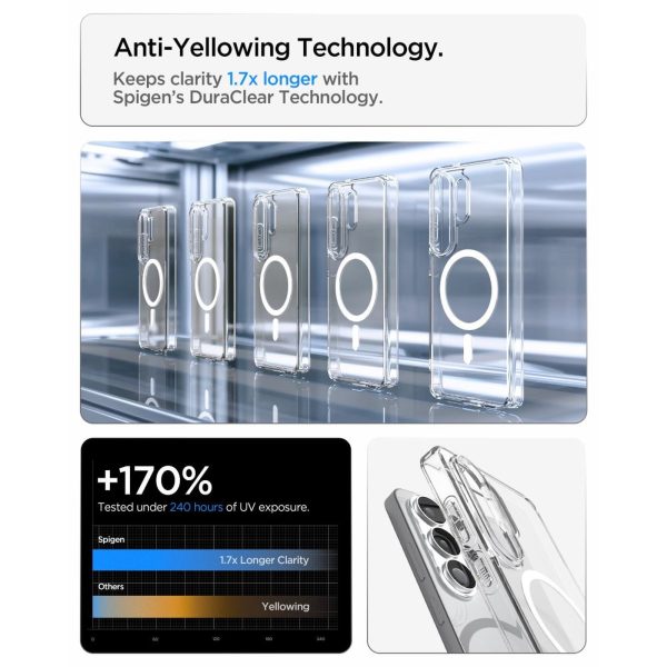 Samsung Galaxy S26 Ultra Ultra Hybrid Mag MagSafe vāciņš - caurspīdīgs un balts