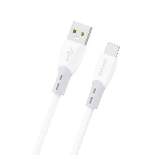 Silikona pinuma kabelis USB-A - USB-C L25ST 5A 1m - balts