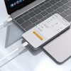 Silikona pinuma kabelis USB-C L25SC 60W 1m - balts
