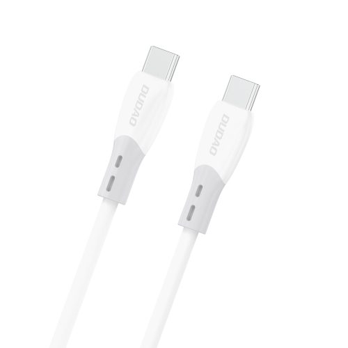 Silikona pinuma kabelis USB-C L25SC 60W 2m - balts
