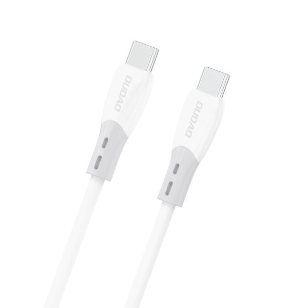 Silikona pinuma kabelis USB-C L25SC 60W 2m - balts