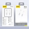 Silikona pinuma USB-C kabelis - iPhone Lightning L25SX 30W 1m - balts