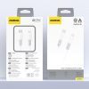 Silikona pinuma USB-C kabelis - iPhone Lightning L25SX 30W 2m - balts