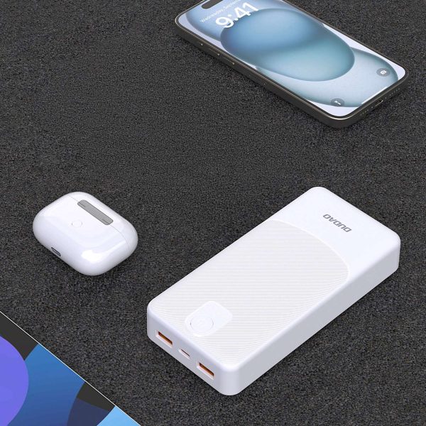 Powerbank 20000mAh USB-A K10Pro 2.4A - balts