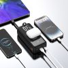 Powerbank 30000mAh USB-A USB-C K15Max PD 22.5W ar USB-C iPhone Lightning kabeļiem - balts