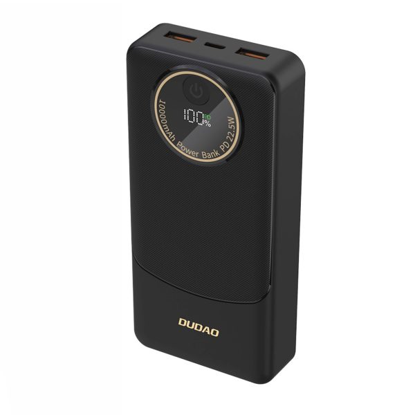 Powerbank 20000mAh USB-A USB-C K12Pro 22.5W PD - melns