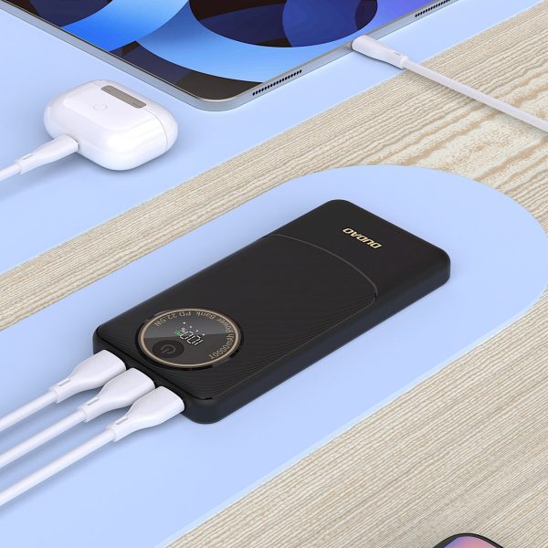 Powerbank 20000mAh USB-A USB-C K12Pro 22.5W PD - melns