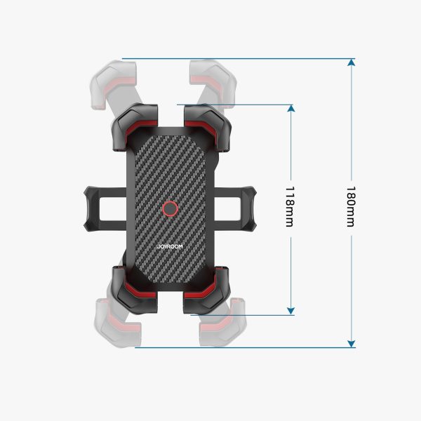 4,7–7 collu tālruņa turētājs velosipēdam, skrejritenim, motociklam, melns