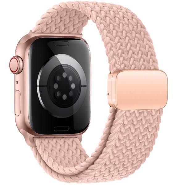 Nylonmag neilona siksniņa Apple Watch 4/5/6/7/8/9/SE 38/40/41 mm - rozā