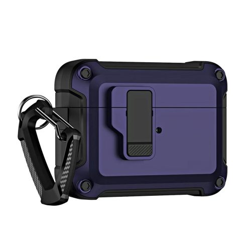 Airpods 4 cietais maciņš ar karabīni - violets