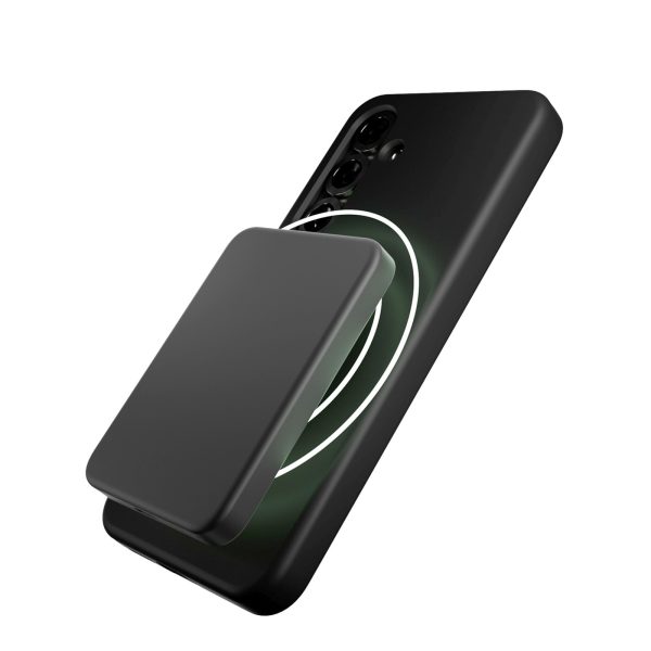 Silikona maciņš Samsung Galaxy S25 Icon Mag MagSafe tālrunim - melns